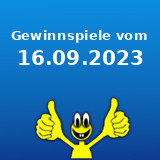 Gewinnspiele vom 16.09.2023